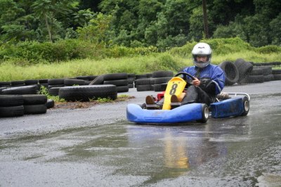 Cart racing is an enjoyable and competitive Sweet 16 party idea.