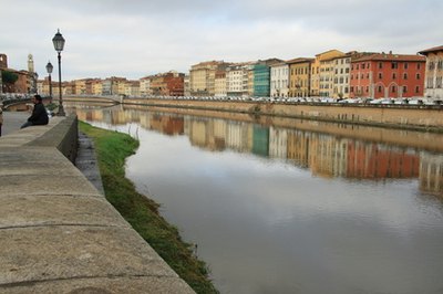 The city of Pisa is situated at the confluence of two rivers.