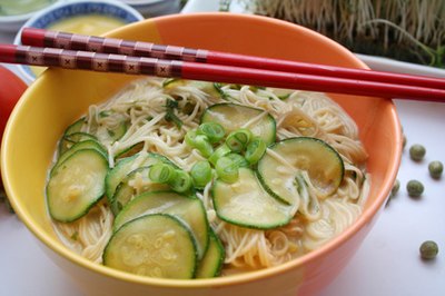 Zucchini cook quickly when added to a stir fry.