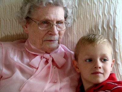 Bring children to visit an elderly shut-in and make her day.