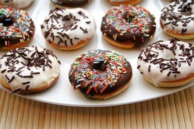 Instead of donuts you can use vegetables such as carrots or broccoli.