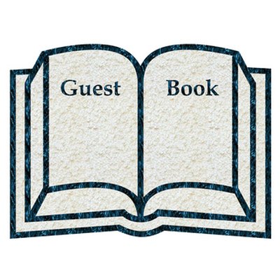 A guest book is a great way to let friends and other guests share in the tribute.