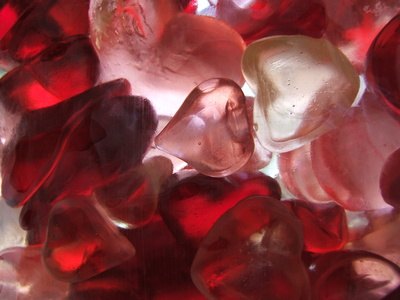 Red candy jewels make an elegant accent.