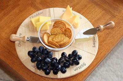 A fruit and cheese tray is a classic appetizer.