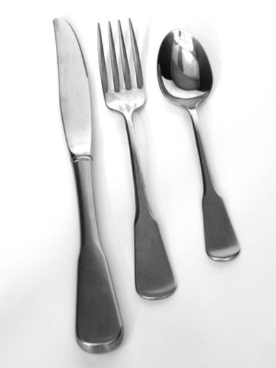 Silver-plated flatware has a thin coating of silver.