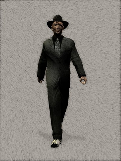 Men wore business suits and hats in the '50s.