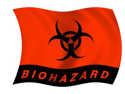 Regulated waste must be clearly identified with the biohazard label.
