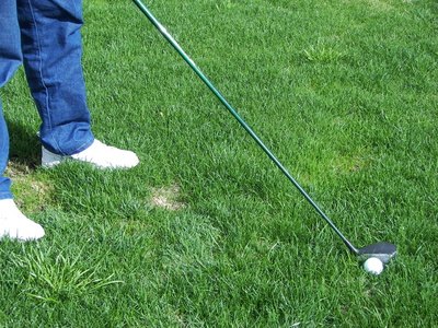 A golf club gives adequate distance reach.