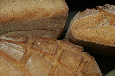 French country bread is thick and crusty.