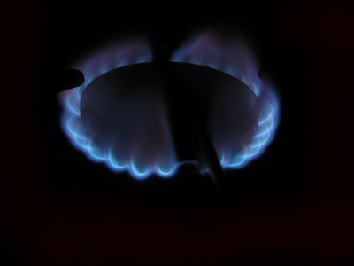 Gas oven as a source of heat energy.