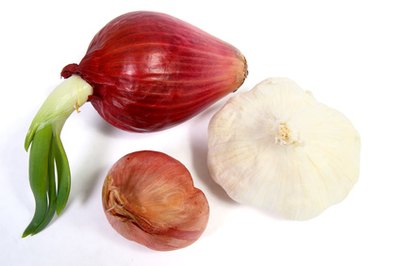 Shallots resemble garlic, but taste like onion.