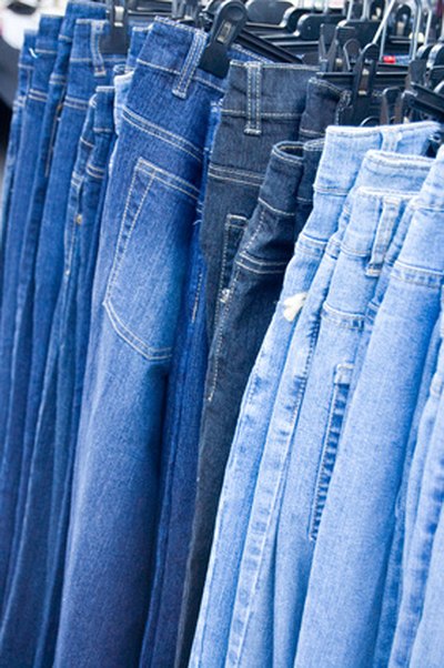 Blue jeans come in many different color options.