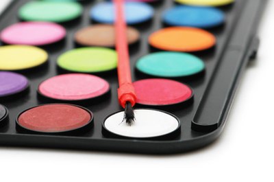 The use of fine lines is important when painting on a black canvas.