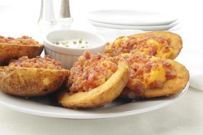 Stuffed potato skins