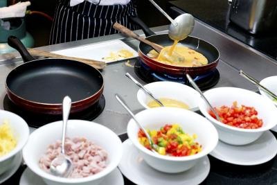 Omelet station
