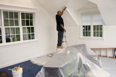 Man remolding bedroom