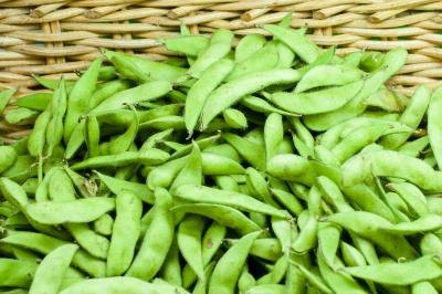 Soy beans for sale at a market.