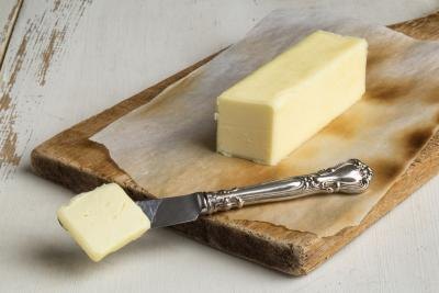 butter on a cutting board