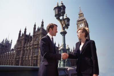 Doing business in London.