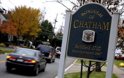 Welcome sign in Chatham Bourough, NJ