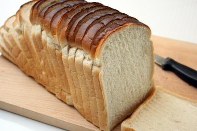 Sliced white bread
