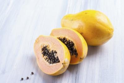 Sliced papaya.
