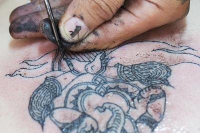 Tattoo ink.