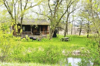 A rustic cabin.