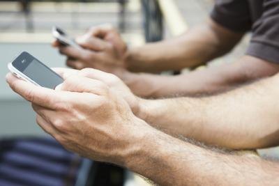 People on texting on phones