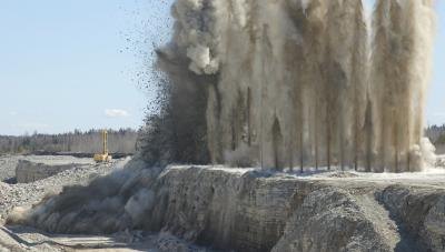 The dust from the quarry can carry long distances.