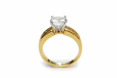 Sparkling clean gold ring.