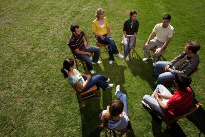 Outdoor group therapy.