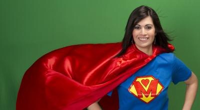 Female in a Superhero costume.