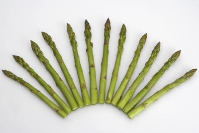 Asparagus in fan shape.