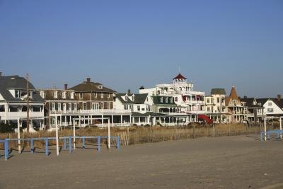 Beachfront victorian homes in Cape May, NJ