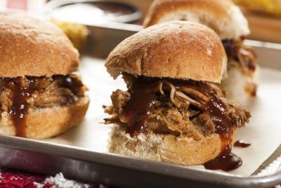 Shredded beef sandwiches.