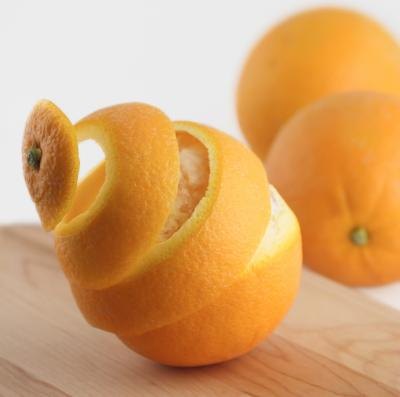 The acid in the skin of an orange can be beneficial in treating blemishes.