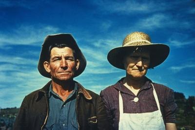 Jim Norris and his wife in New Mexico just before they headed west to California