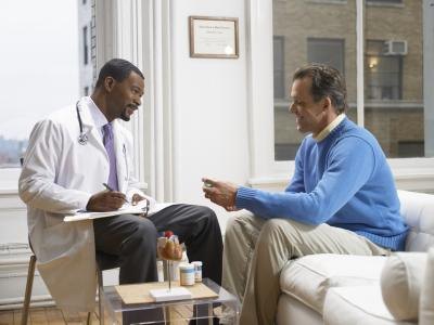 Patient with doctor