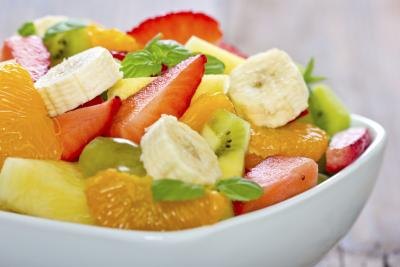 Bowl of fresh tropical fruit