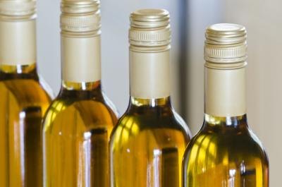 White wine bottles