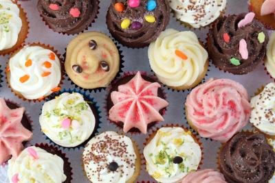 Variety of cupcakes