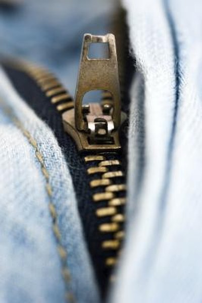 Zipper on jeans