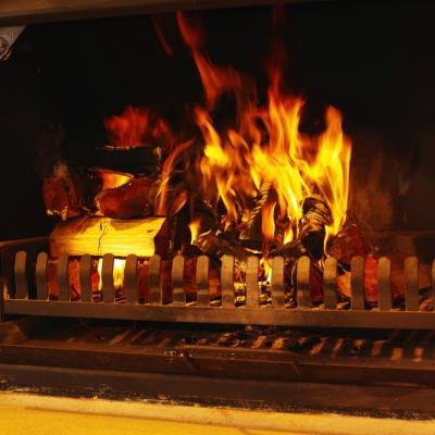 In the Fireplace or Wood Stove
