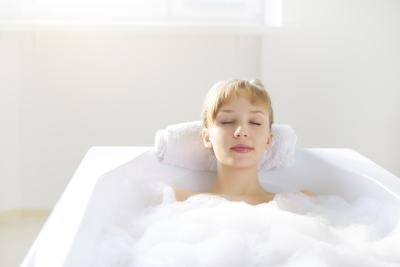 woman in bath