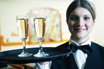Waiter with champagne