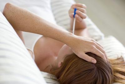 Woman with the flu.