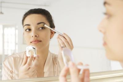 Allergic reactions to makeup can be one cause.