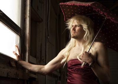 man dressed in drag