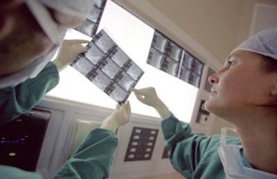 Doctor with x-rays.